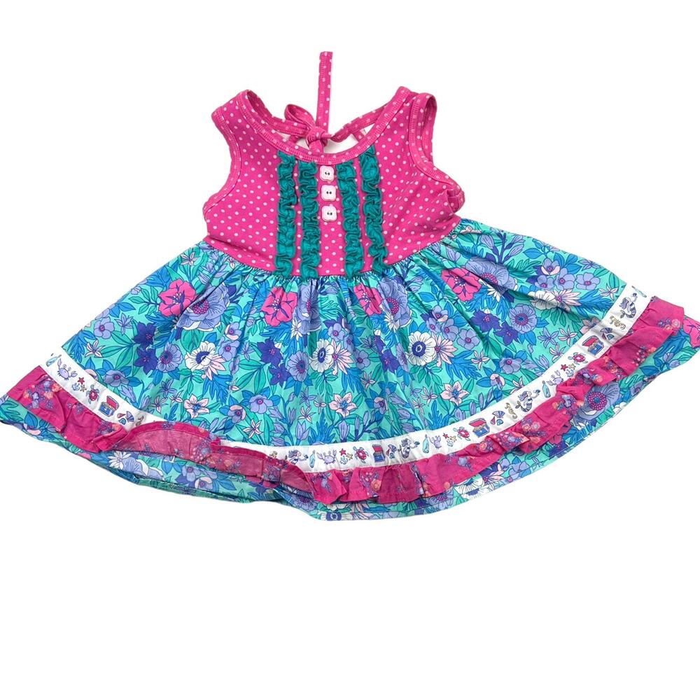 Wildflowers City Of Atlantis Top tunic size 2t pink blue